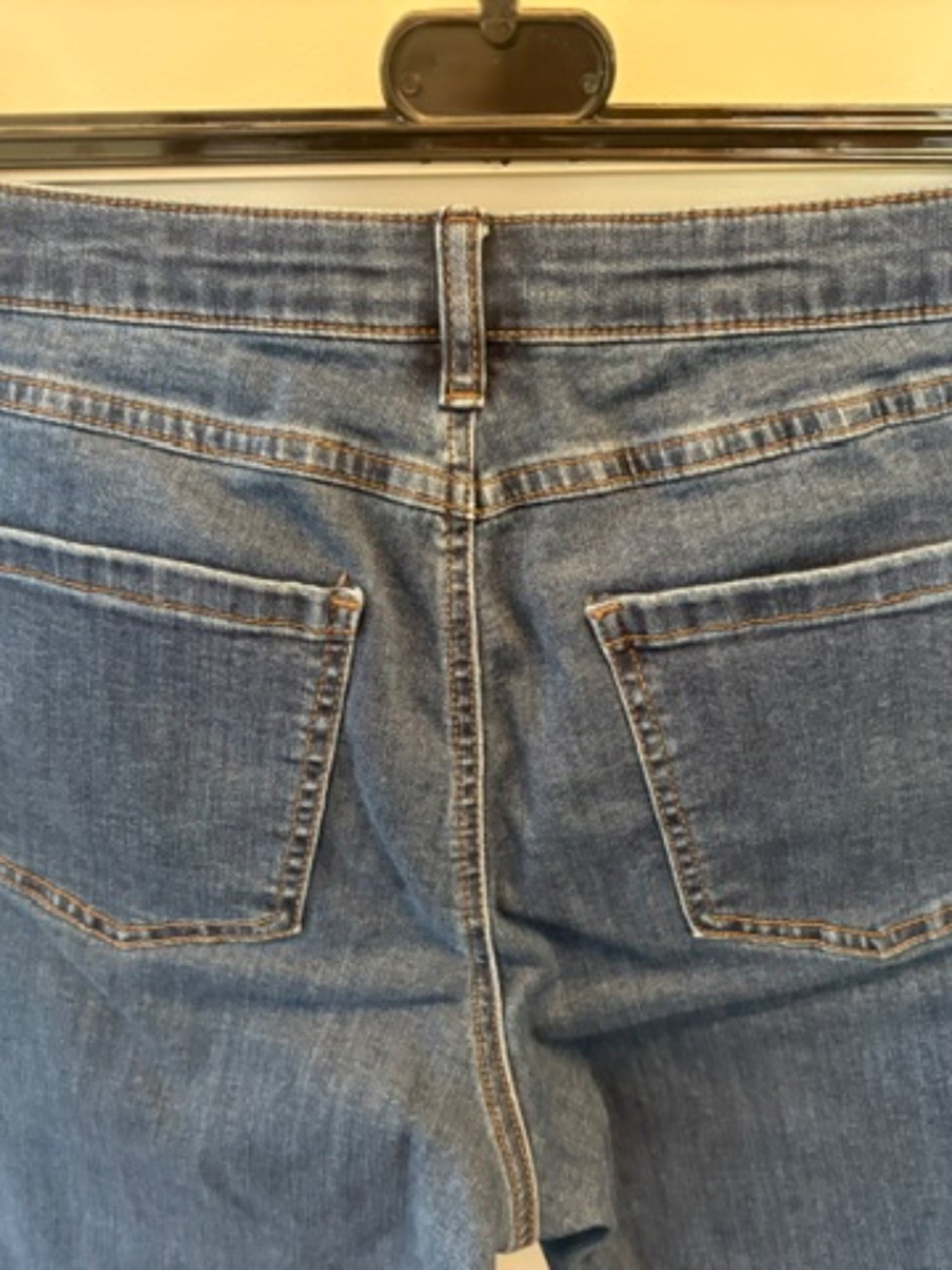 FDJ French Dressing Jeans Olivia sz 10 blue denim 28 in inseam deco embroidery - Picture 12 of 15